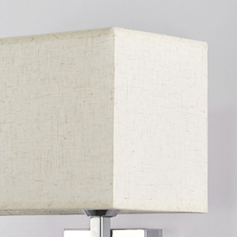 Modernism Sliver Metal Wall Light Fabric Shaded Lighting for Room