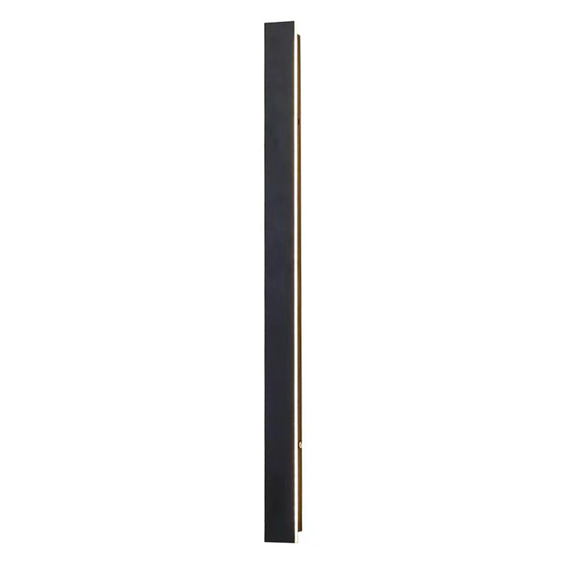 Linear Shape Metal Wall Light Modern Style 1 Light Wall Mount Lighting in Black