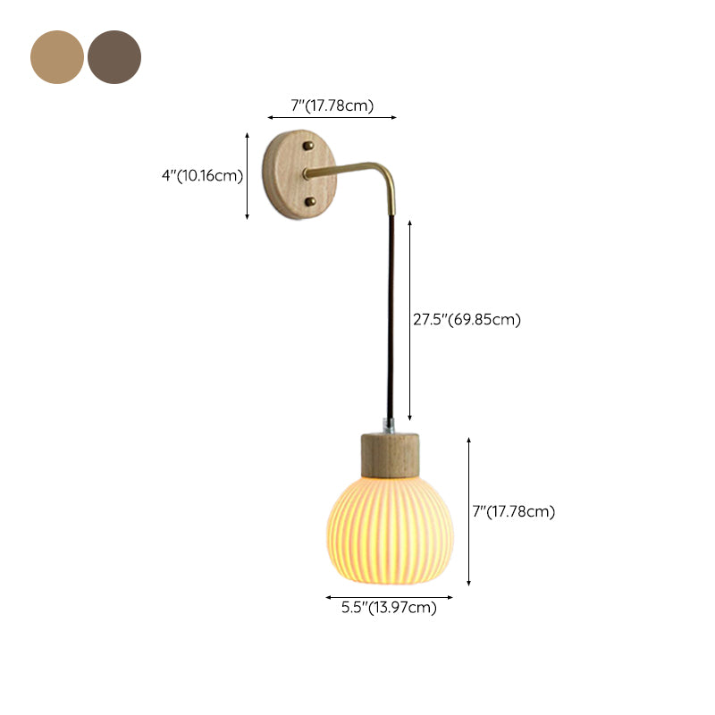 Modern Simple Wall Light Geometry Shape Wall Lamp with Ceramics Shade for Living Room