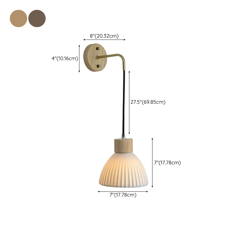 Modern Simple Wall Light Geometry Shape Wall Lamp with Ceramics Shade for Living Room