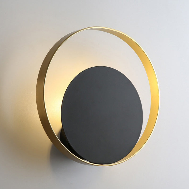 Post Modern Wall Light Black Metallic Lighting for Living Room