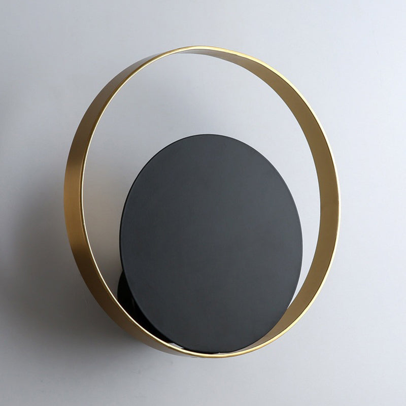 Post Modern Wall Light Black Metallic Lighting for Living Room