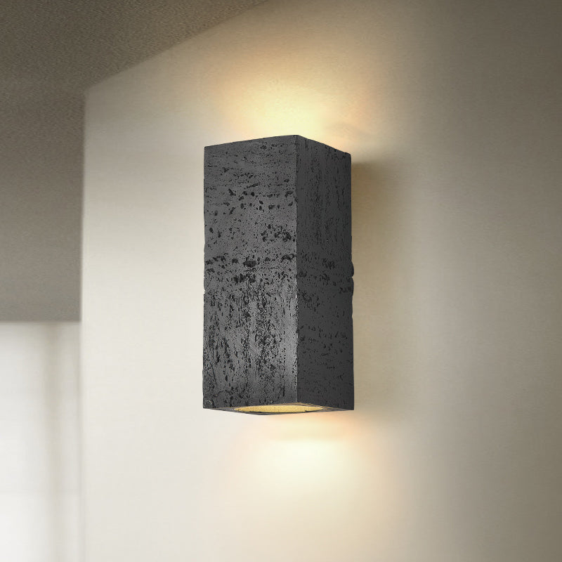 Nordic Style Wall Light Rectangle Shape Wall Lamp with Resin Shade for Bedroom