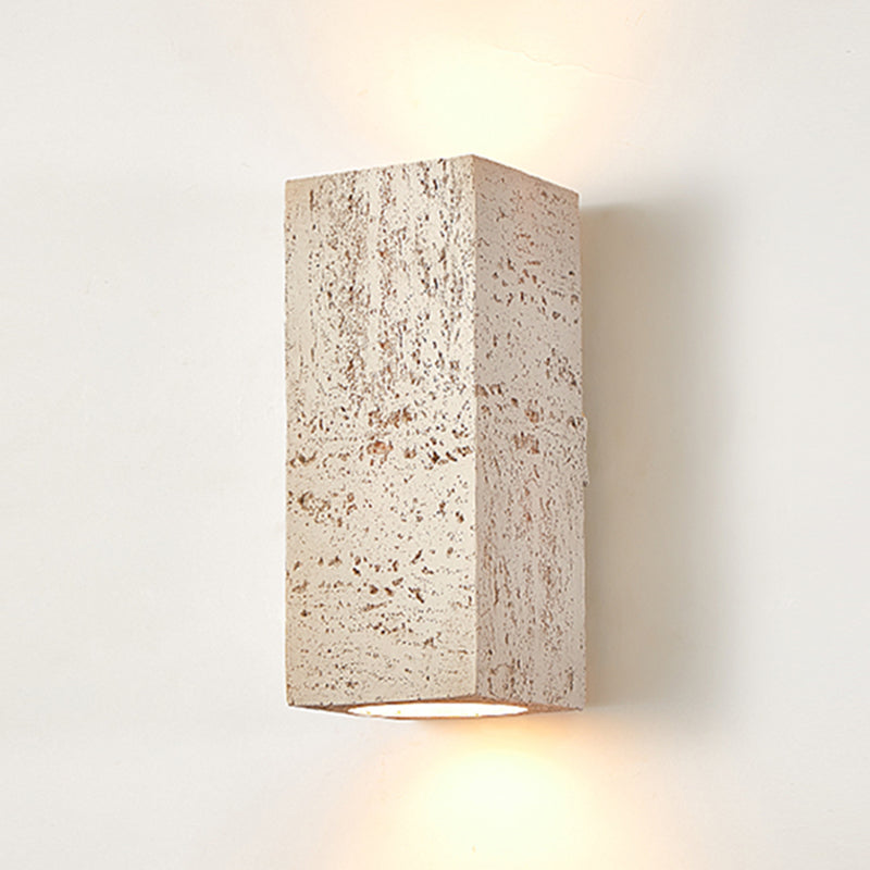 Nordic Style Wall Light Rectangle Shape Wall Lamp with Resin Shade for Bedroom