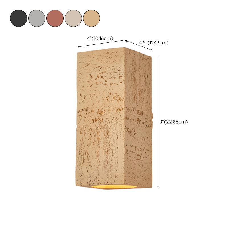 Nordic Style Wall Light Rectangle Shape Wall Lamp with Resin Shade for Bedroom