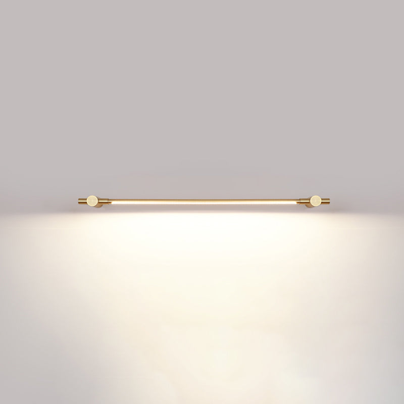 Minimalism Vanity Light Streamlined LED Wall Light Fixture in Gold for Bathroom