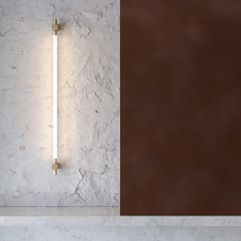 Minimalism Vanity Light Streamlined LED Wall Light Fixture in Gold for Bathroom