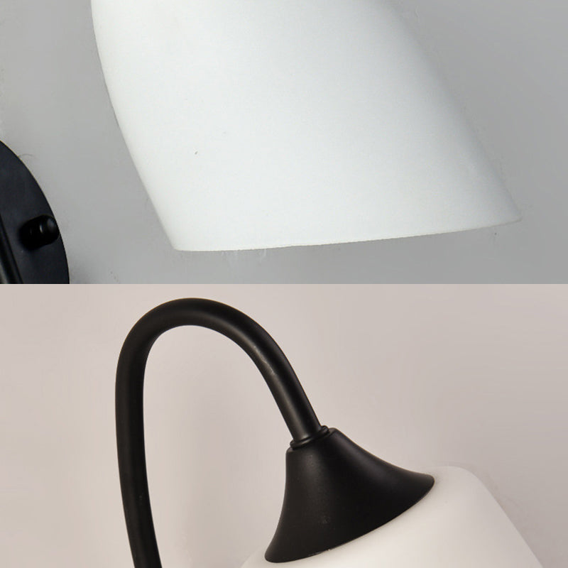 Contemporary Golden/Black Vanity Light Glass 1 Light Wall Light Sconces