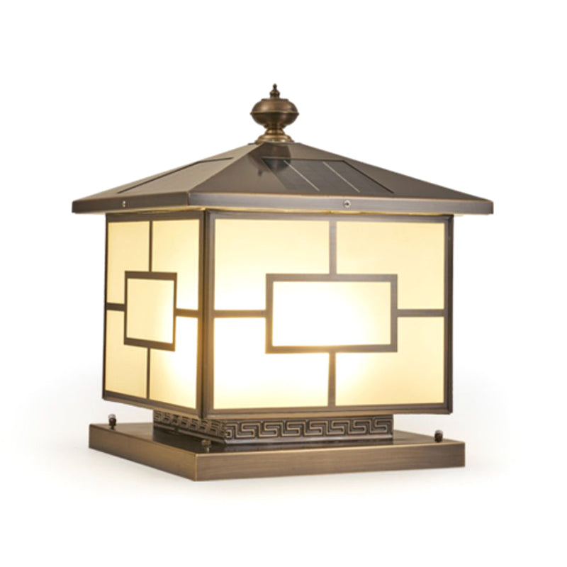 Contemporary LED Pillar Light Minimalist Solar Lighting Fixture for Garden