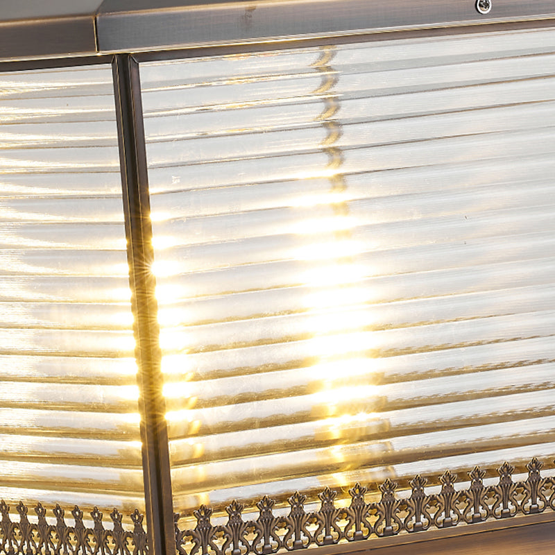 Contemporary LED Pillar Light Minimalist Solar Lighting Fixture for Garden