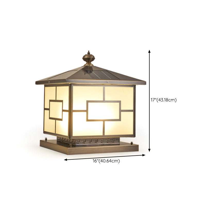 Contemporary LED Pillar Light Minimalist Solar Lighting Fixture for Garden