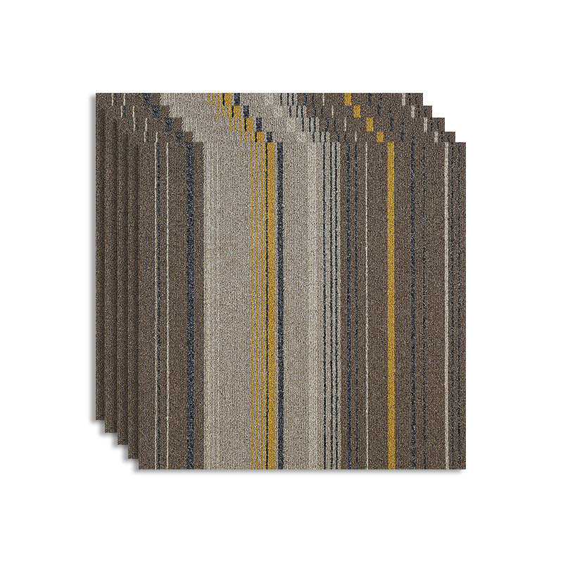 Stripe Printed Carpet Tiles Office Room Loose Lay Level Loop Square Carpet Floor Tile