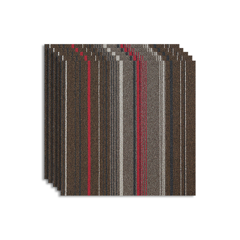 Stripe Printed Carpet Tiles Office Room Loose Lay Level Loop Square Carpet Floor Tile