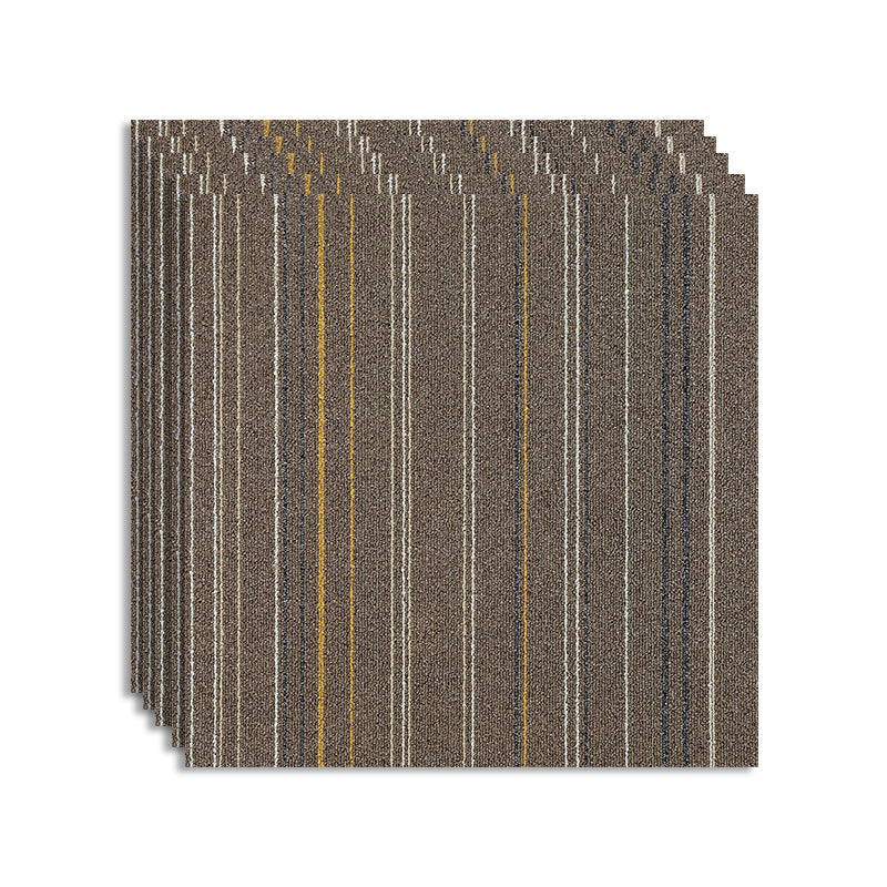 Stripe Printed Carpet Tiles Office Room Loose Lay Level Loop Square Carpet Floor Tile