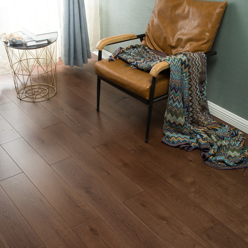 Traditional Wood Flooring Tiles Click Lock Wire Brushed Plank Flooring