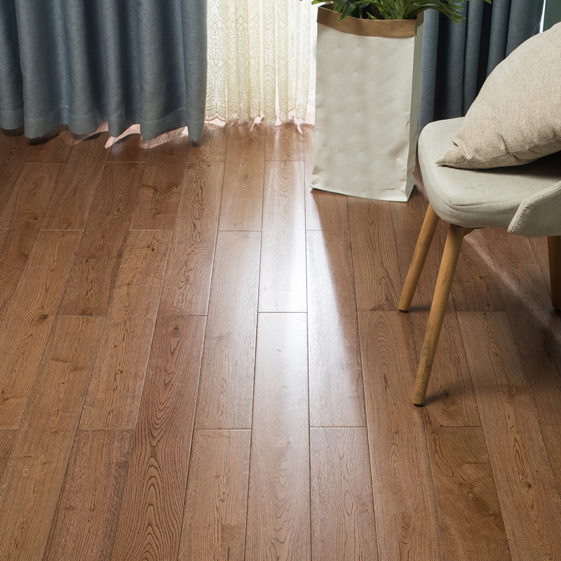 Traditional Wood Flooring Tiles Click Lock Wire Brushed Plank Flooring