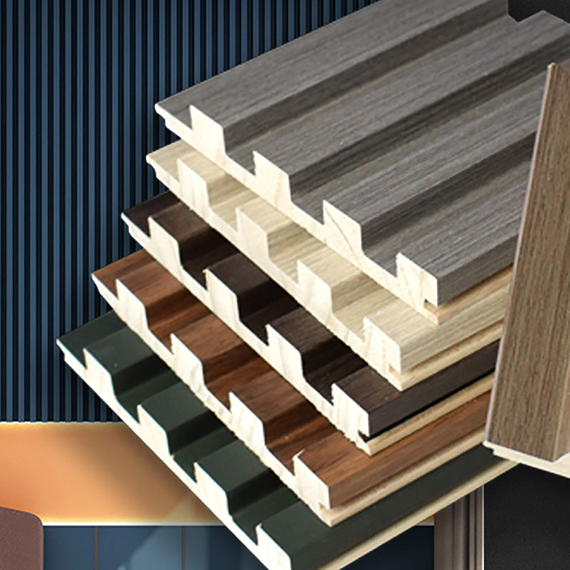 Contemporary Solid Color Wood Planks Waterproof Hardwood Indoor Wallboard