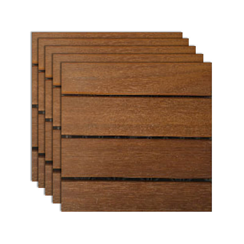 Solid Wood Patio Flooring Tiles Interlocking Deck Plank for Indoor and Outdoor