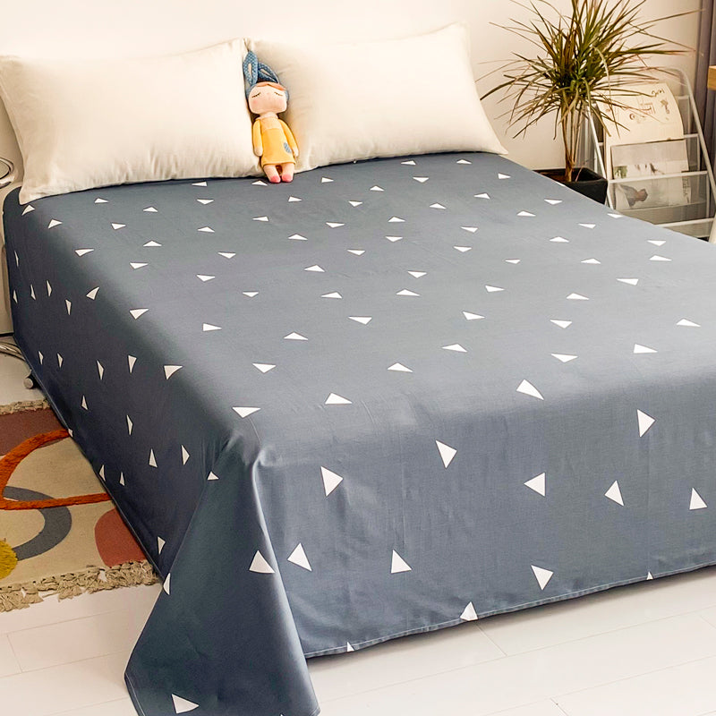 Sheet Sets Cotton Cartoon Printed Wrinkle Resistant Ultra Soft Breathable Bed Sheet Set