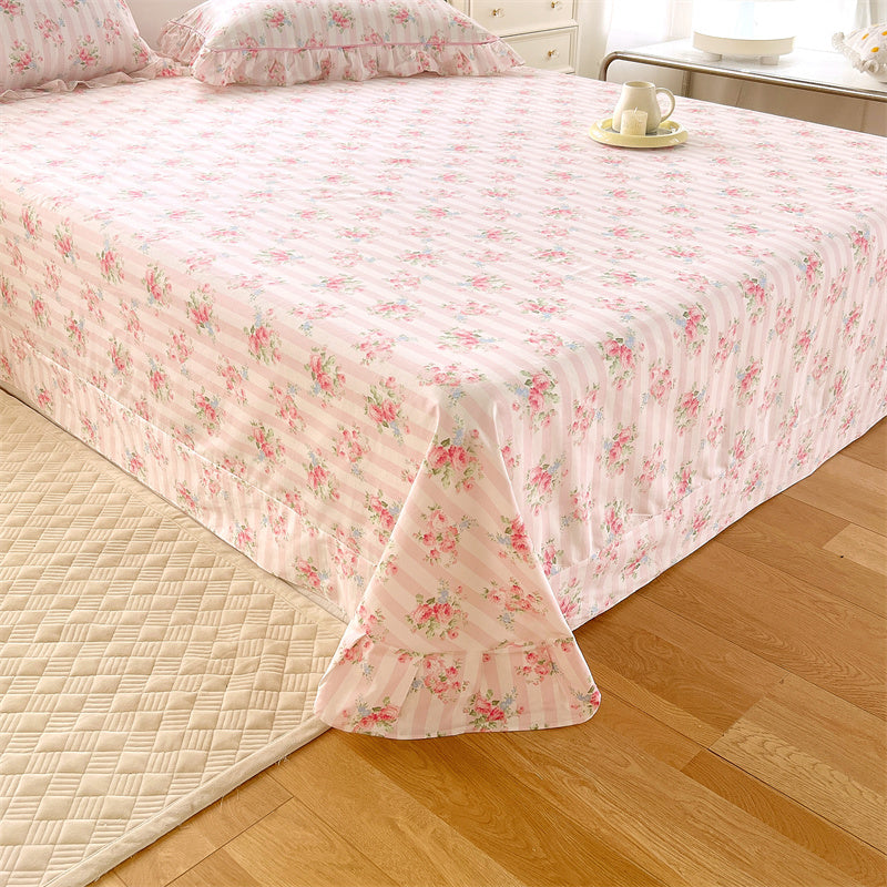 Floral Printed Bed Sheet Set Modern Elegant Sheet for Bedroom