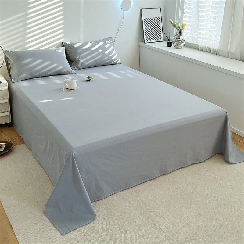 Cotton Bed Sheet Set Modern Solid Color Fitted Sheet for Bedroom