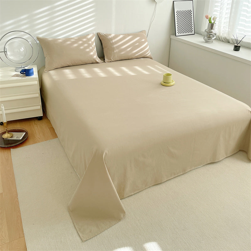 Cotton Bed Sheet Set Modern Solid Color Fitted Sheet for Bedroom