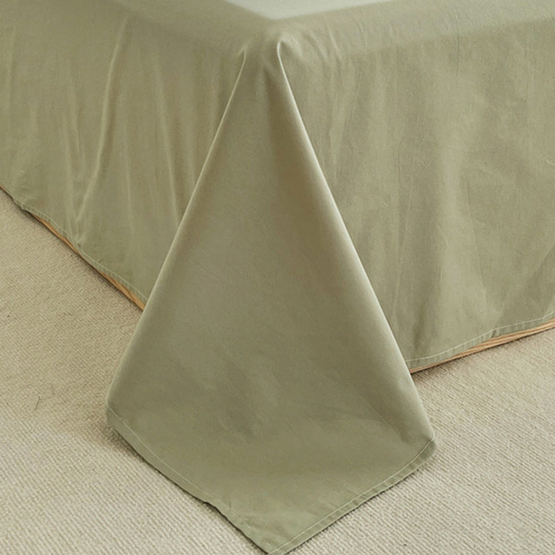 Cotton Bed Sheet Set Modern Solid Color Fitted Sheet for Bedroom