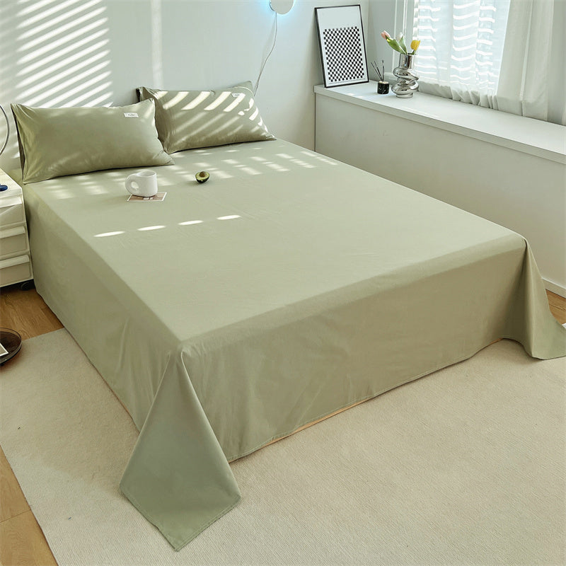 Cotton Bed Sheet Set Modern Solid Color Fitted Sheet for Bedroom