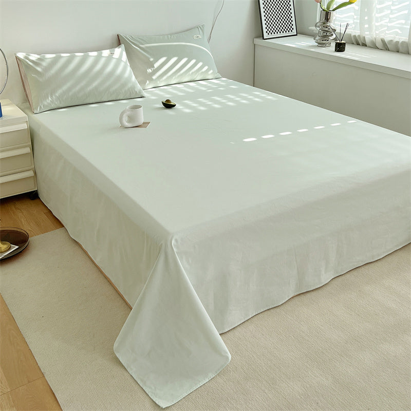 Cotton Bed Sheet Set Modern Solid Color Fitted Sheet for Bedroom