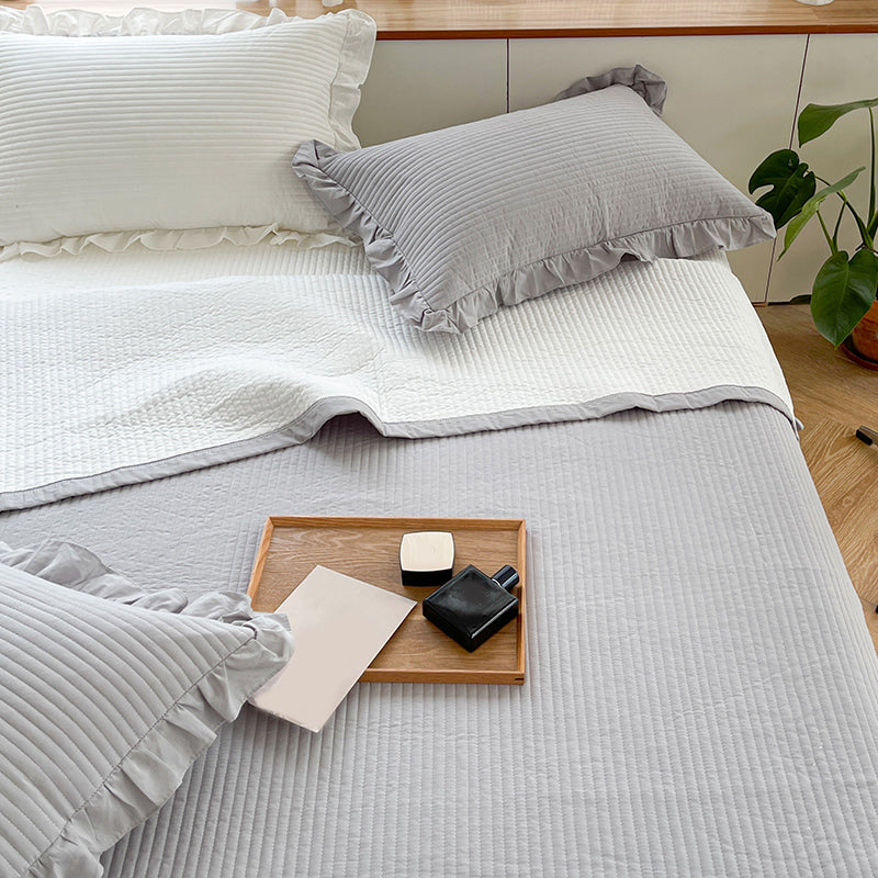Solid Modern Bed Sheet Set Cotton Basic Fitted Sheet for Bedroom