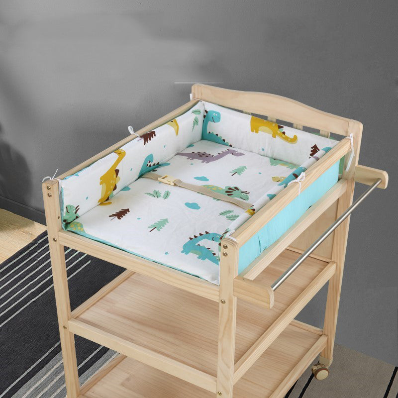 Solid Wood Baby Changing Table with Storage Changing Table Arch Top