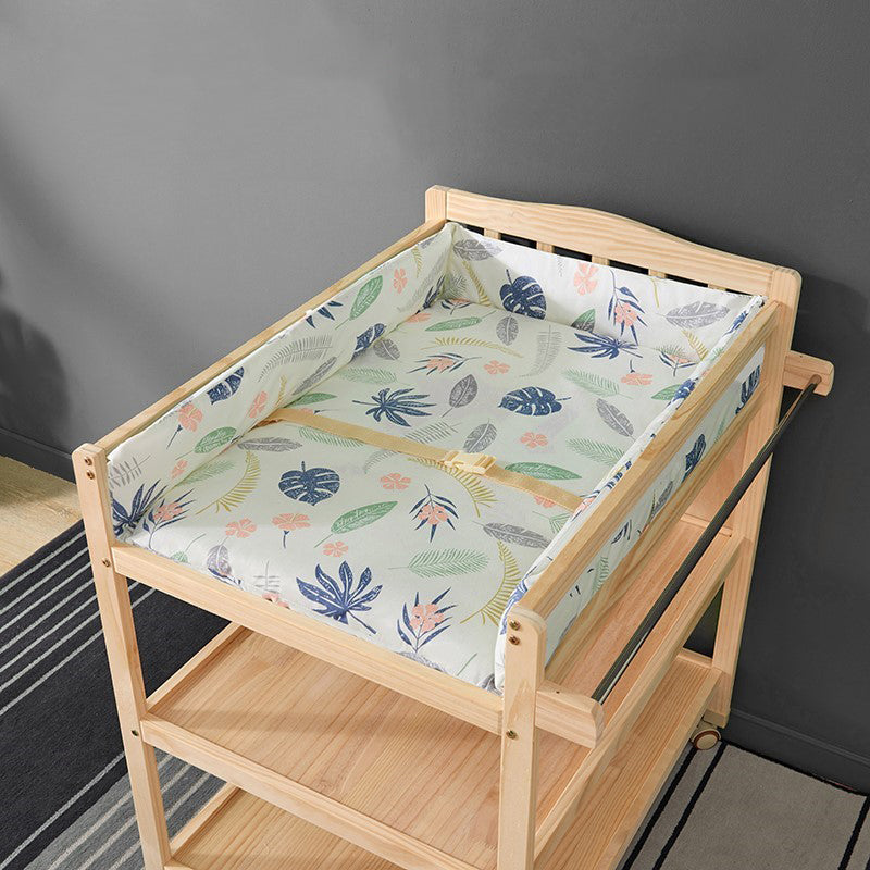 Solid Wood Baby Changing Table with Storage Changing Table Arch Top