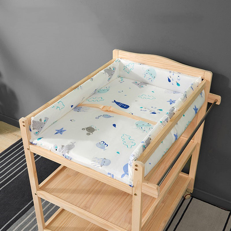 Solid Wood Baby Changing Table with Storage Changing Table Arch Top