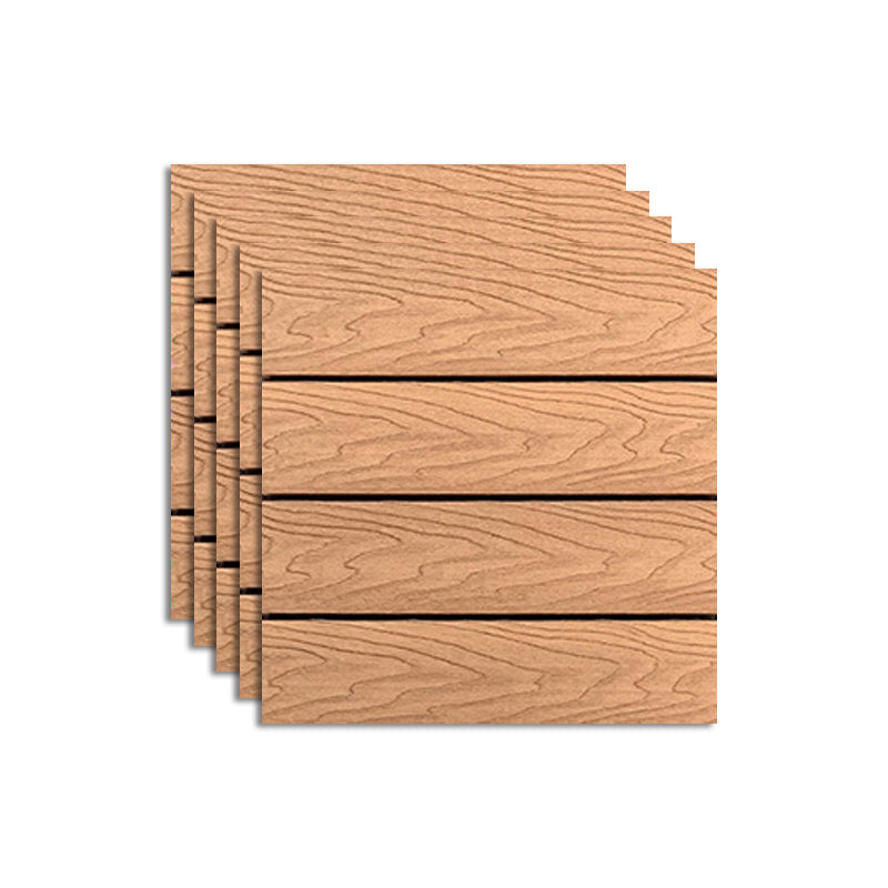 Composite Deck Flooring Tiles Interlocking Deck Flooring Tiles with Scratch Resistant