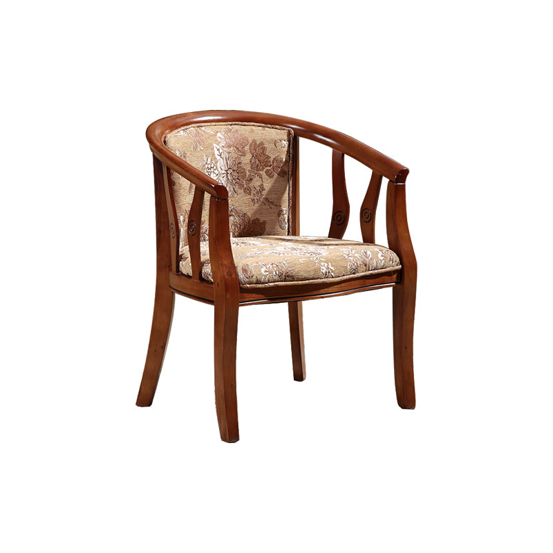 Indoor Solid Wood Frame Dining Arm Chair Upholstered Arm Chair