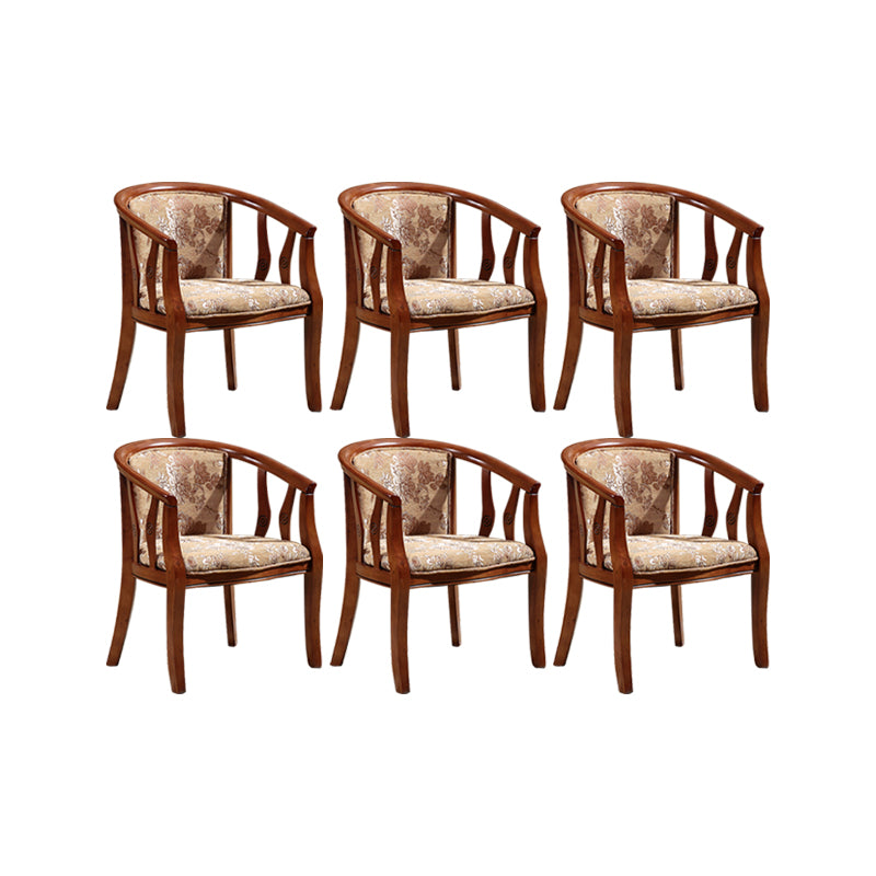 Indoor Solid Wood Frame Dining Arm Chair Upholstered Arm Chair