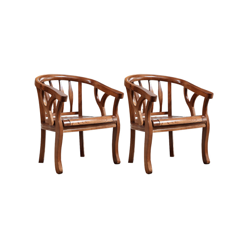 Indoor Solid Wood Frame Dining Arm Chair Upholstered Arm Chair