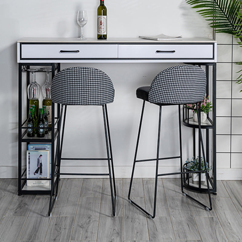 Glam Stone Rectangle Counter Table 1/3 Pieces Bar Table Set for Living Room