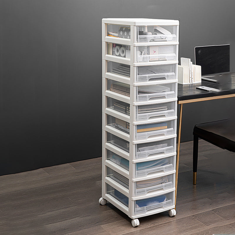 Modern Vertical Transparent Filing Cabinet Plastic Drawers File Cabinet