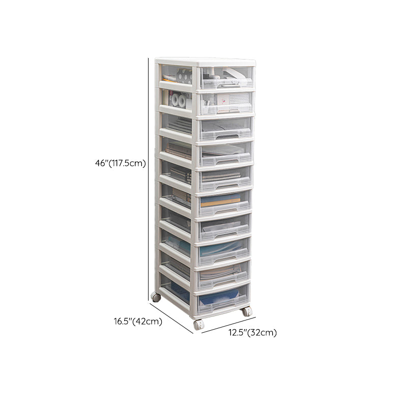 Modern Vertical Transparent Filing Cabinet Plastic Drawers File Cabinet