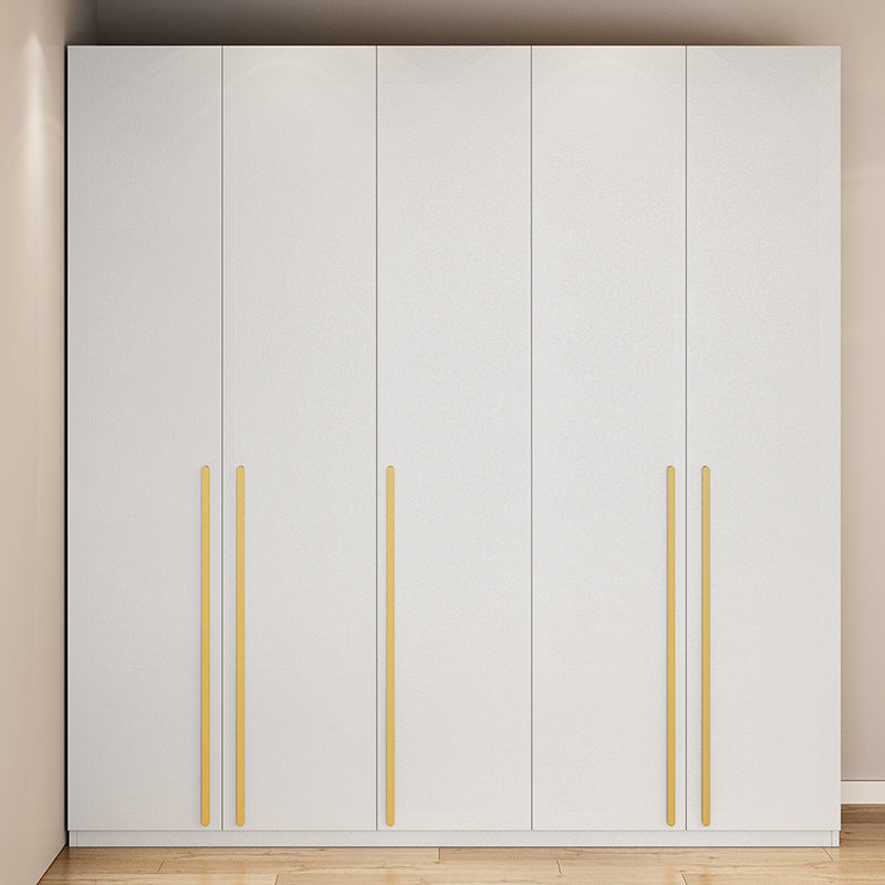 Modern Solid Color Kid's Wardrobe Wooden White Hanging Clothes Rack