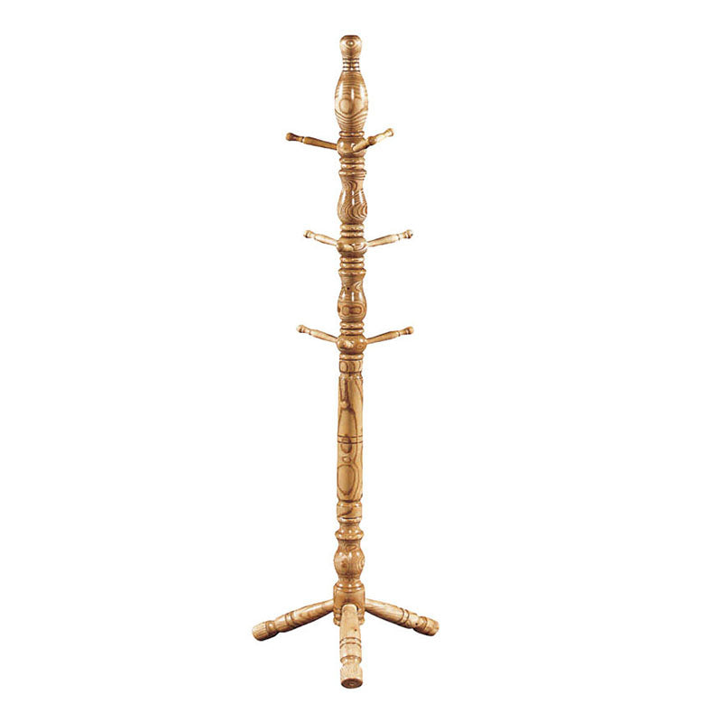 Solid Wood Coat Hanger Tree Mid-Century Modern Entry Hall Tree