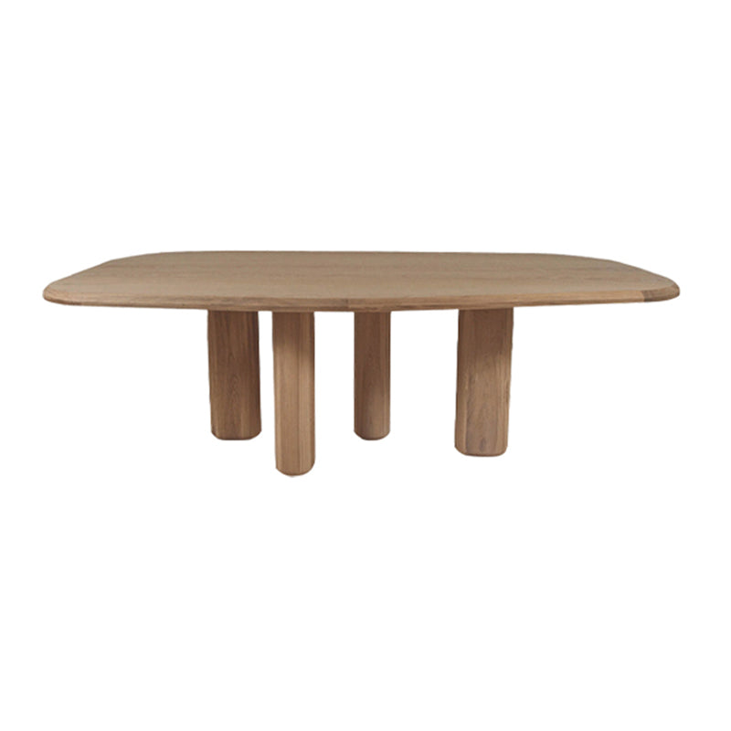 Oak Solid Wood Dining Table Tripod Base Dining Table for Dining Room