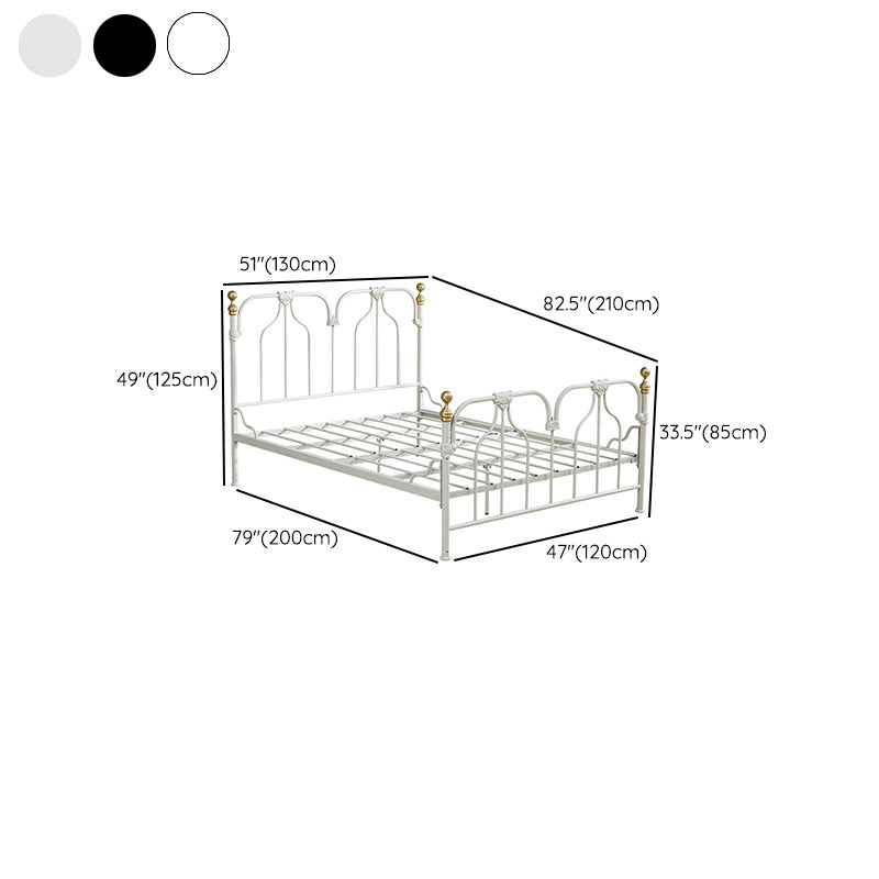 Metal Scandinavian Tall Clearance Bed Open Frame Headboard Panel Bed