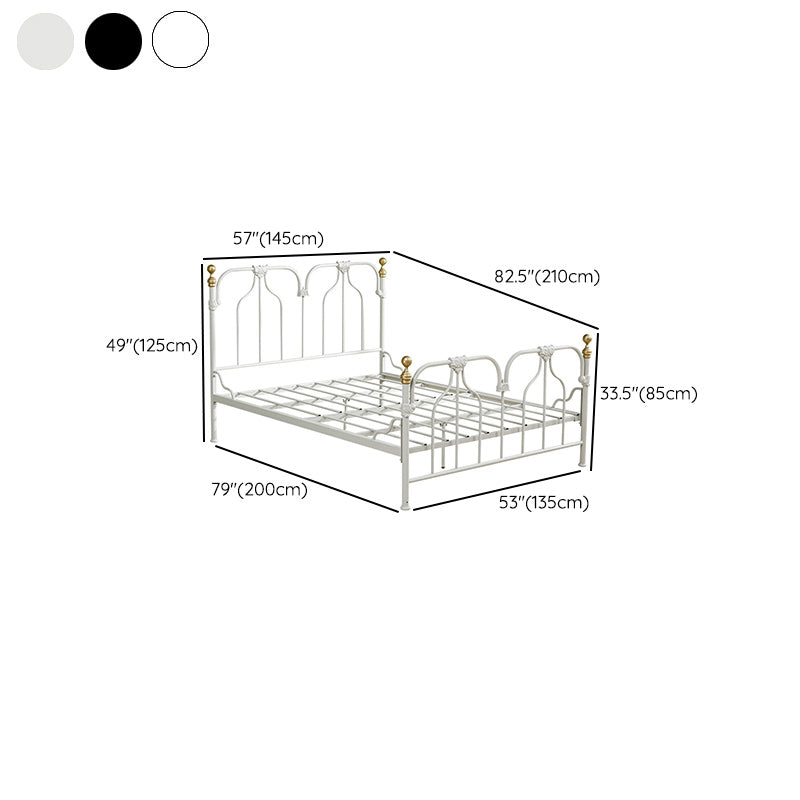 Metal Scandinavian Tall Clearance Bed Open Frame Headboard Panel Bed