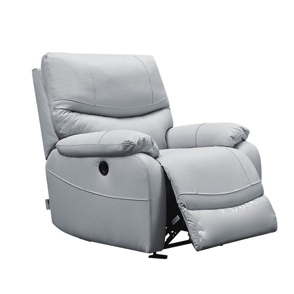 Genuine Leather Standard Recliner Power-Push Botton Recliners