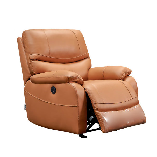 Genuine Leather Standard Recliner Power-Push Botton Recliners