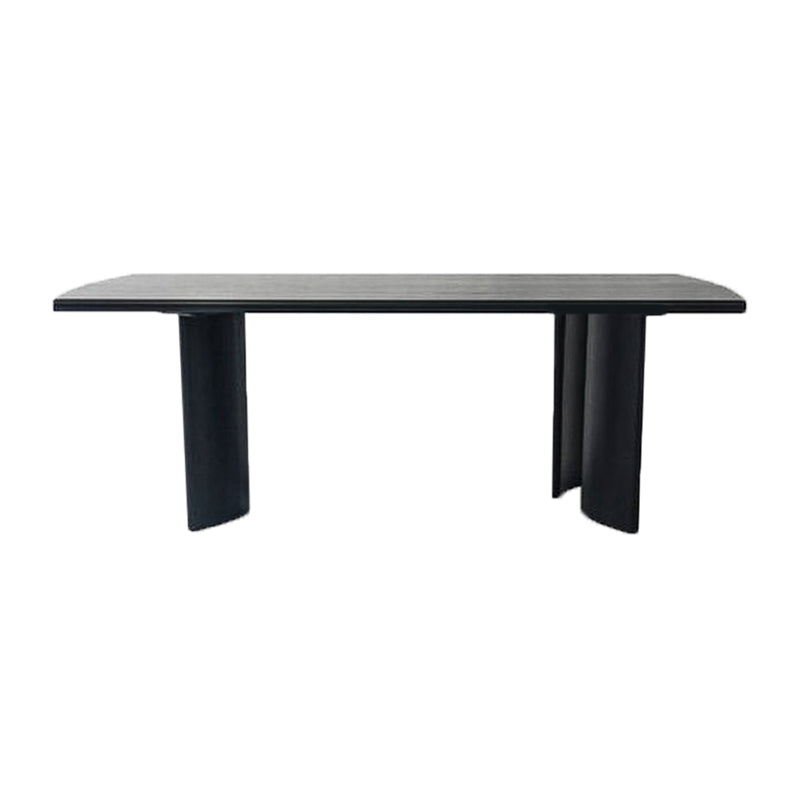 Modern Rectangle Solid Wood Dining Table Tripod Base Dining Table