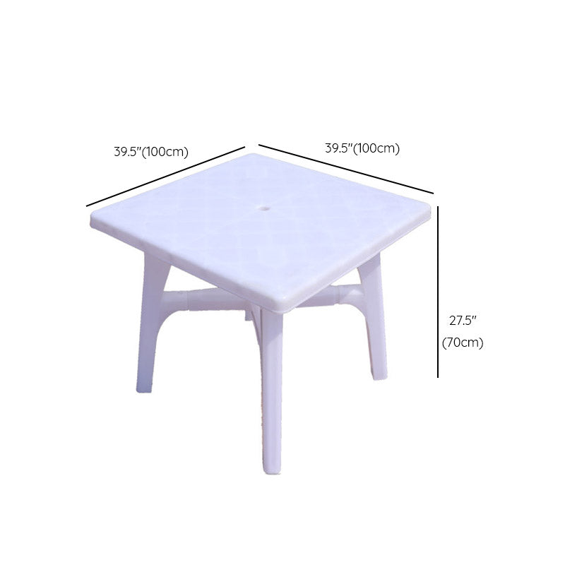 Modern Geometric Courtyard Table Plastic Waterproof Outdoor Table
