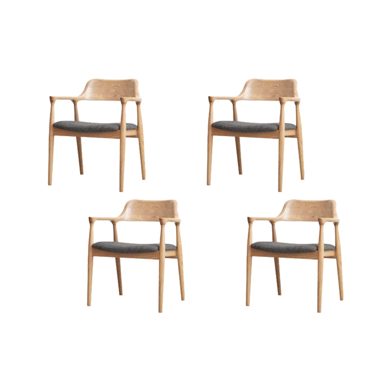 Modern Style Arm Chair Wood Open Back Dining Room Chair for Kitchen